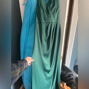 long bridesmaids dress with slit